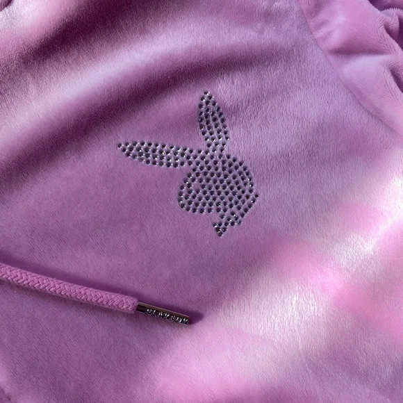 PLAYBOY Pink Velour Hoodie - Picture 3 of 8